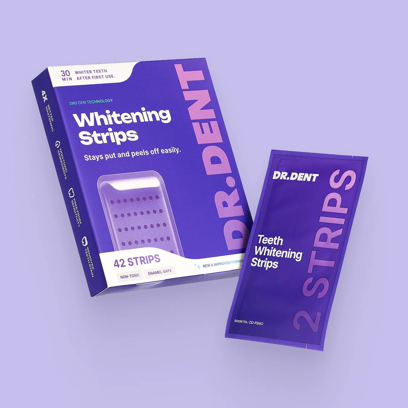 Dr. Dent Purple Teeth Whitening Strips – Fast Results, Zero Sensitivity