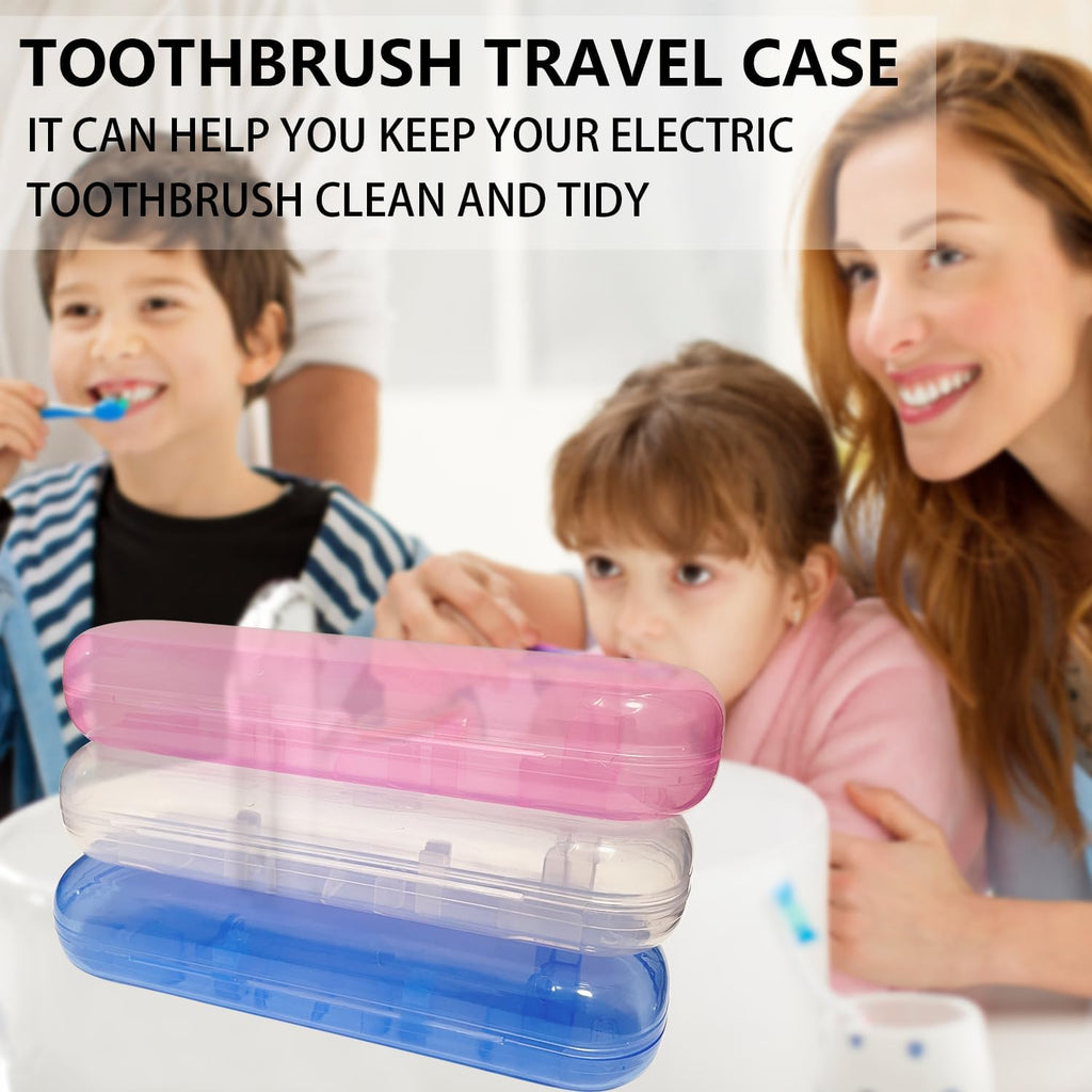Electric Toothbrush Travel Case with Toothbrush Covers for Oral B Pro Series, Portable Storage Toothbrush Holder (Transparent)